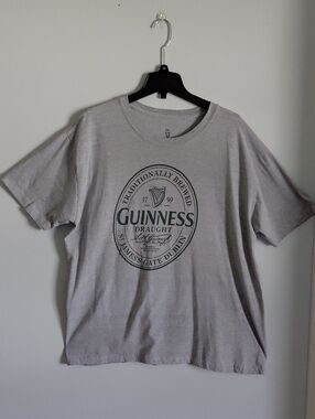 Guinness Draught Men's Gray Logo Graphic T-Shirt Dublin Ireland Cotton XXL